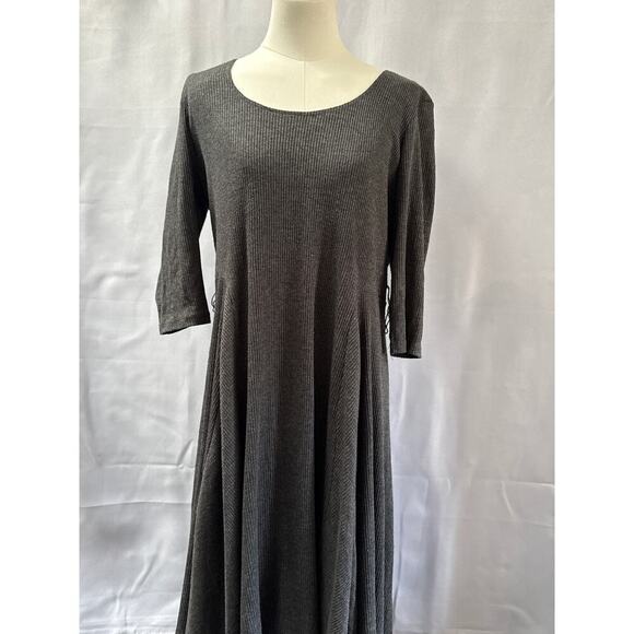Women’s RB Collection New York Dark Grey Textured Sheath Dress 3/4 Sleeves Sz XL - Picture 1 of 4